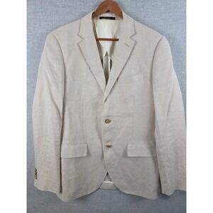 Club Monaco 38R Baird McNutt Irish Linen Oarsman Blazer Sport Coat Khaki Jacket
